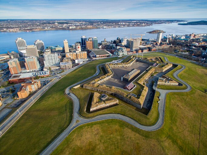 Citadel Hill National Park in downtown Halifax. Nova Scotia, Canada.